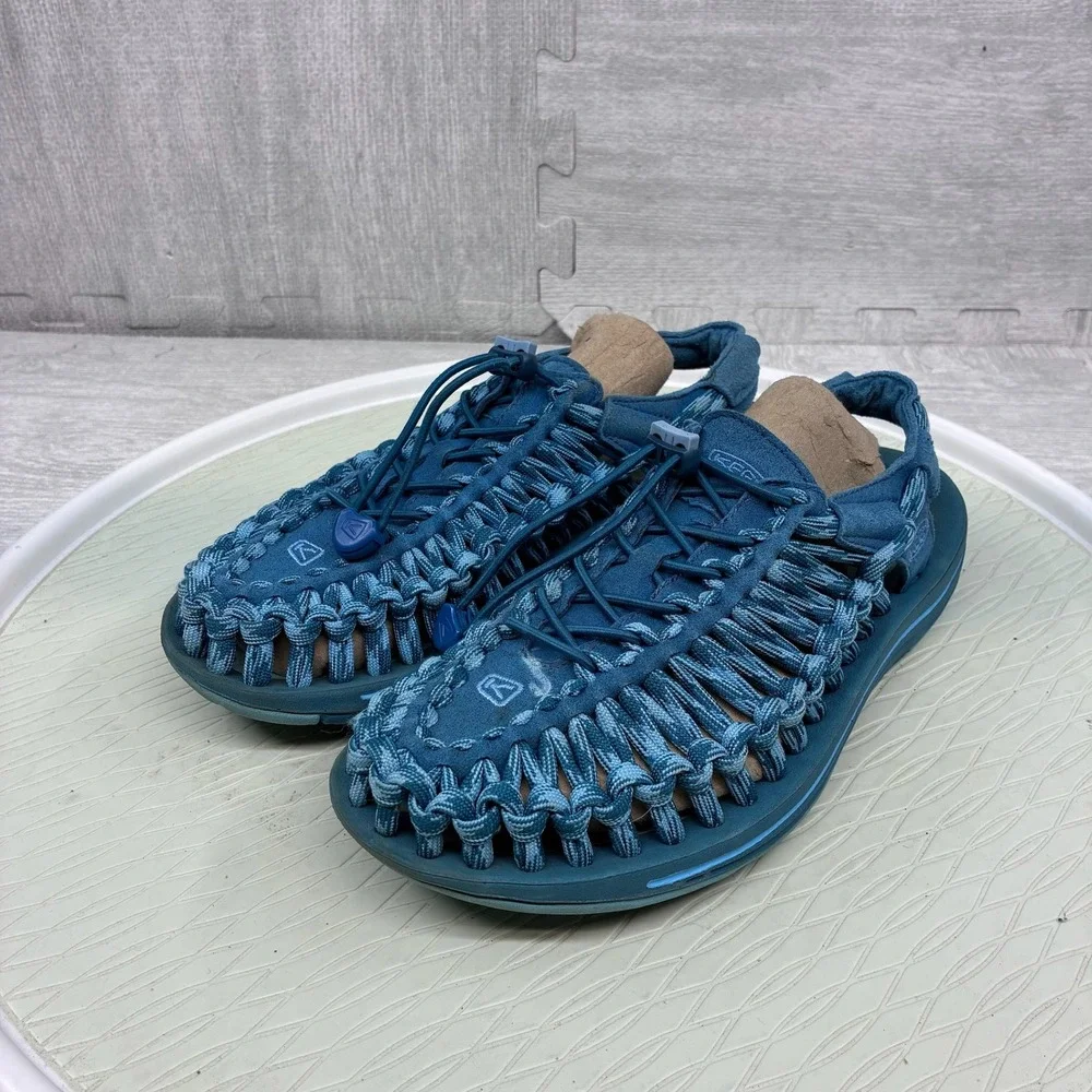 Keen Uneek Sandals Mens 8.5 Blue Braided Cord Hybrid Outdoor Shoes 1013242